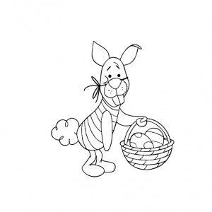 Free Printable Easter Piglet Coloring Page