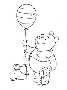 Free Easter Winnie the Pooh Coloring Page