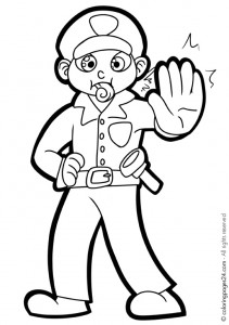 Free Printable Police officer coloring page