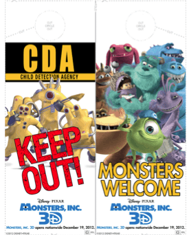 Free Printable Monsters Inc Door Hanger Craft