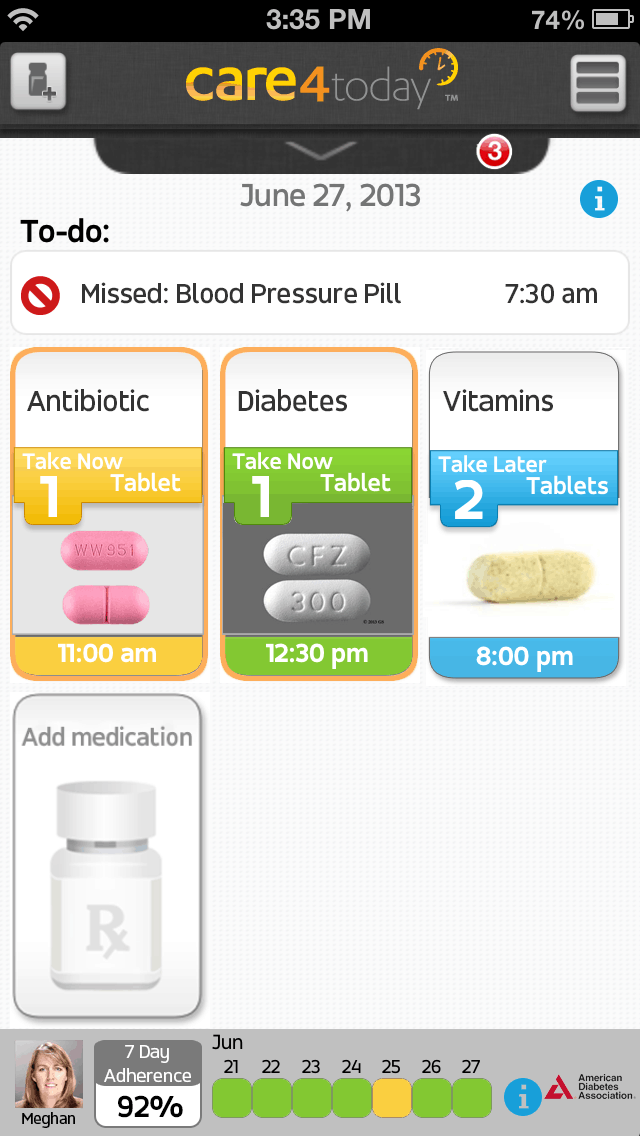 There is an app for telling your mom you took your medicine #Care4Today