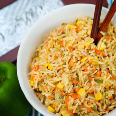 Rainbow Fried Rice Recipe 