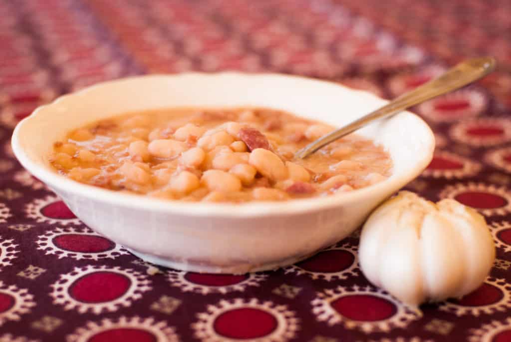 garlic ham and beans