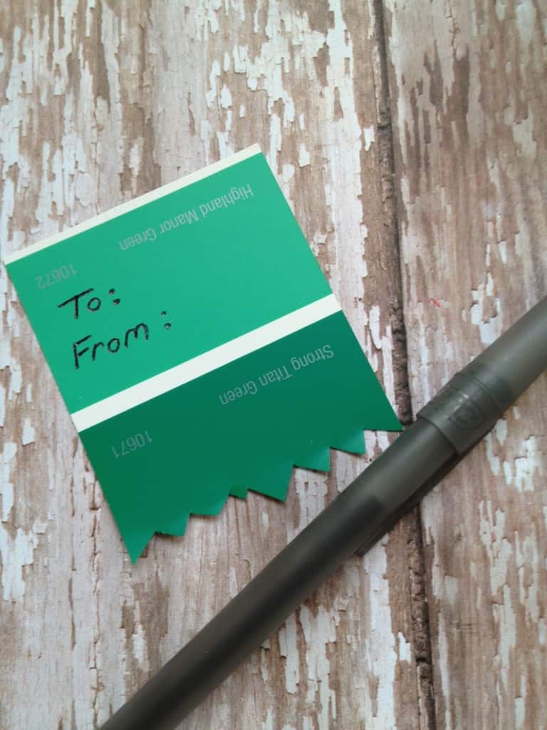 DIY Paint Swatch Gift Tag
