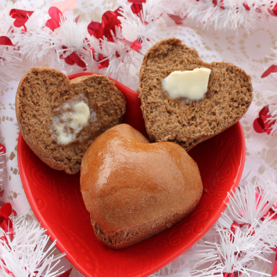 Honey Chocolate Heart-Shaped Rolls Recipe