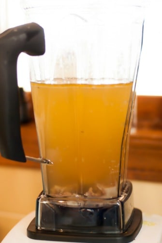 blend organ meat in the broth