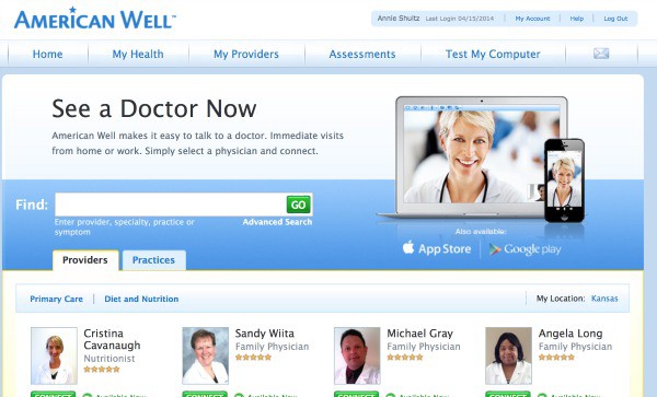 American Well see a doctor online