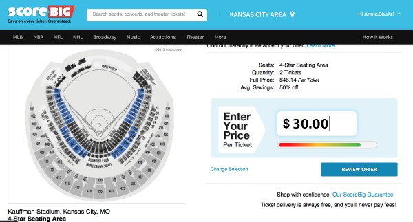 Name Your Price on ScoreBig