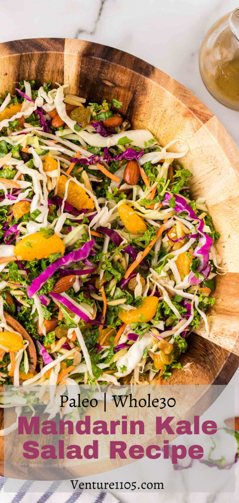 Mandarin Kale Asian Salad With Sesame Seed Dressing