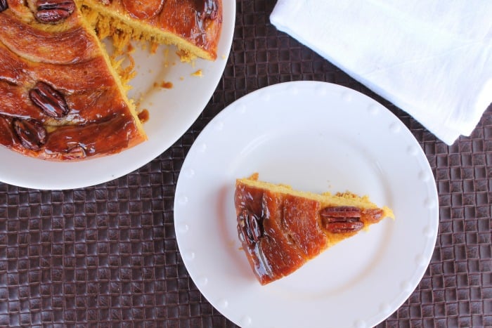 From scratch recipe - pumpkin bread with caramel pecan glaze