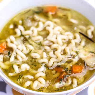 Fusilli Pasta Chicken Soup Recipe
