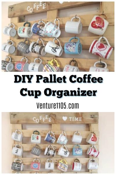 DIY Pallet Coffee Cup Organizer