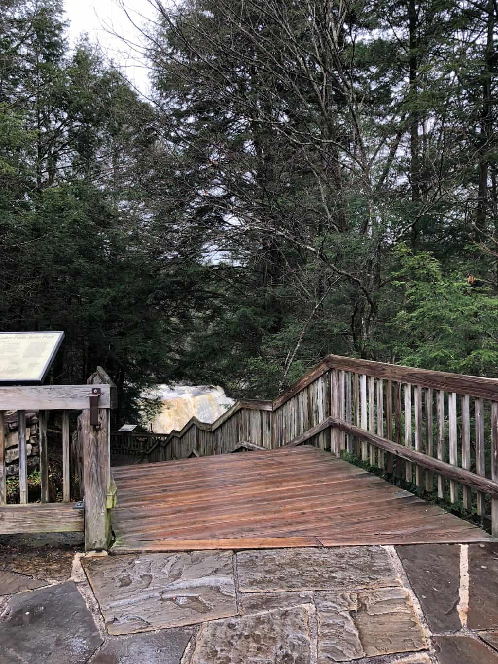 Stairs to the waterfall