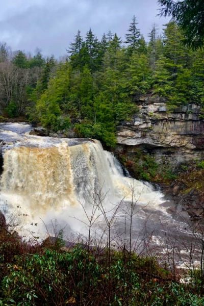Blackwater Falls waterfall in West Virginia