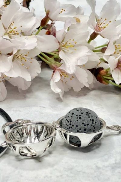 Essential Oils Necklace with Lava Rock
