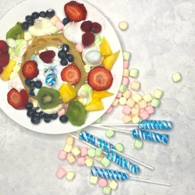 Fruit Explosion – Unicorn Waffles Breakfast Idea