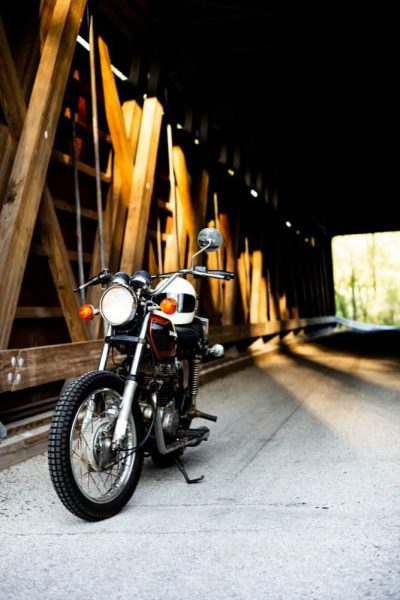 Motorcycle on Bridge