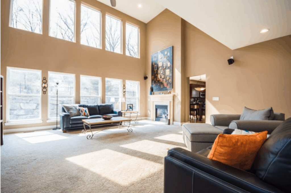 A bright living room full of natural light