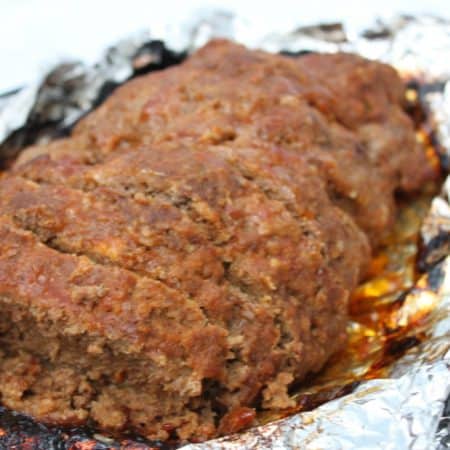 Sliced BBQ Meatloaf Grilled