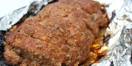 Sliced BBQ Meatloaf Grilled