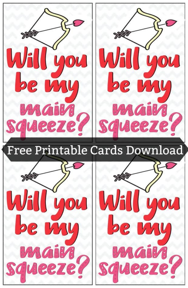 Click here to download the free Valentine's Day printable cards