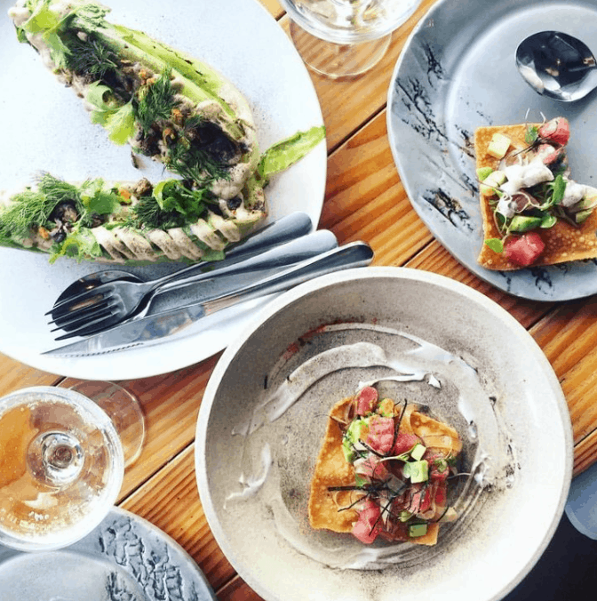 Salads you can eat at the Deer + Almond in Winnipeg Canada