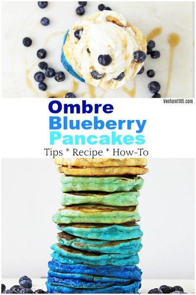 Ombre Blueberry Pancakes recipe