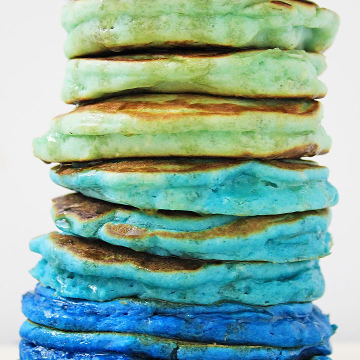 Stack of blueberry pancakes