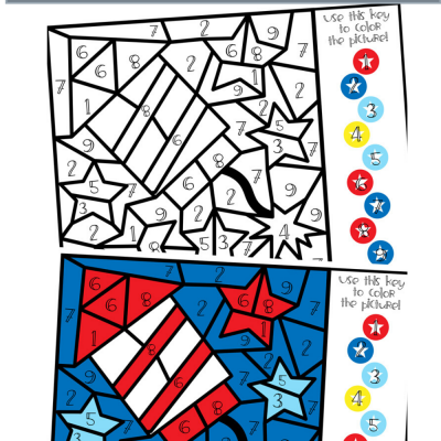 Free Printable July 4th Coloring Page