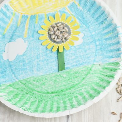 Growing Sunflower – Easy Paper Plate Craft For Preschoolers