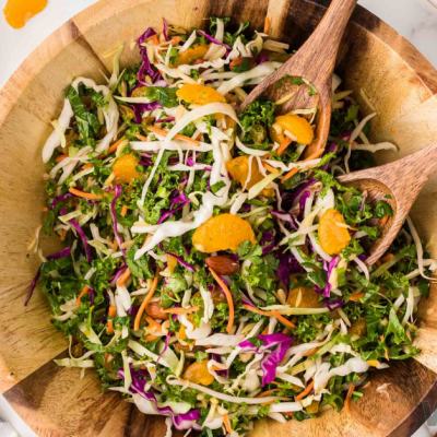 Mandarin Kale Asian Salad with Toasted Sesame Seed Dressing