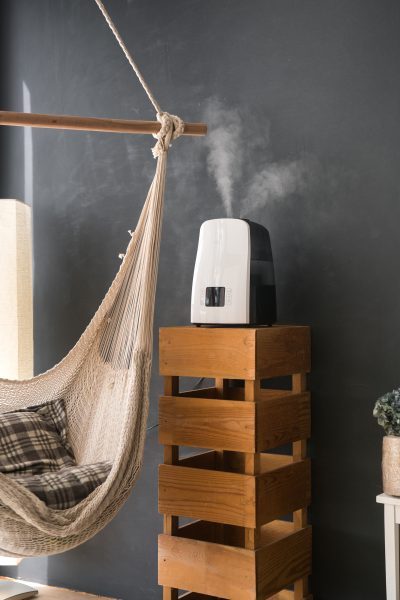 A humidifier next to a hammock