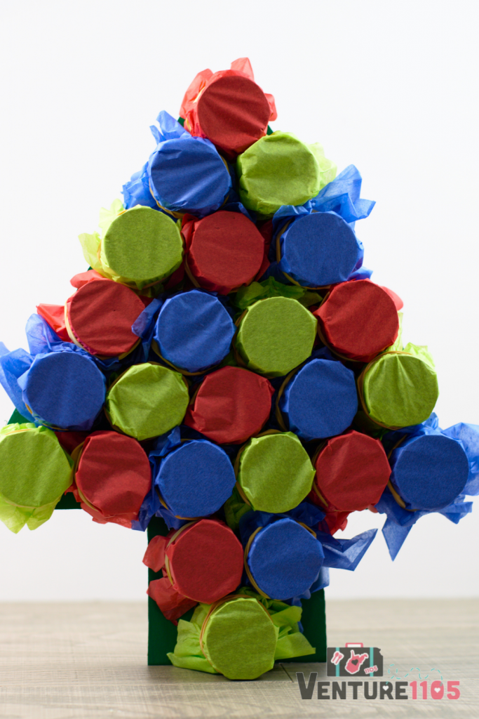 A blank DIY advent calendar without the dates written on it 