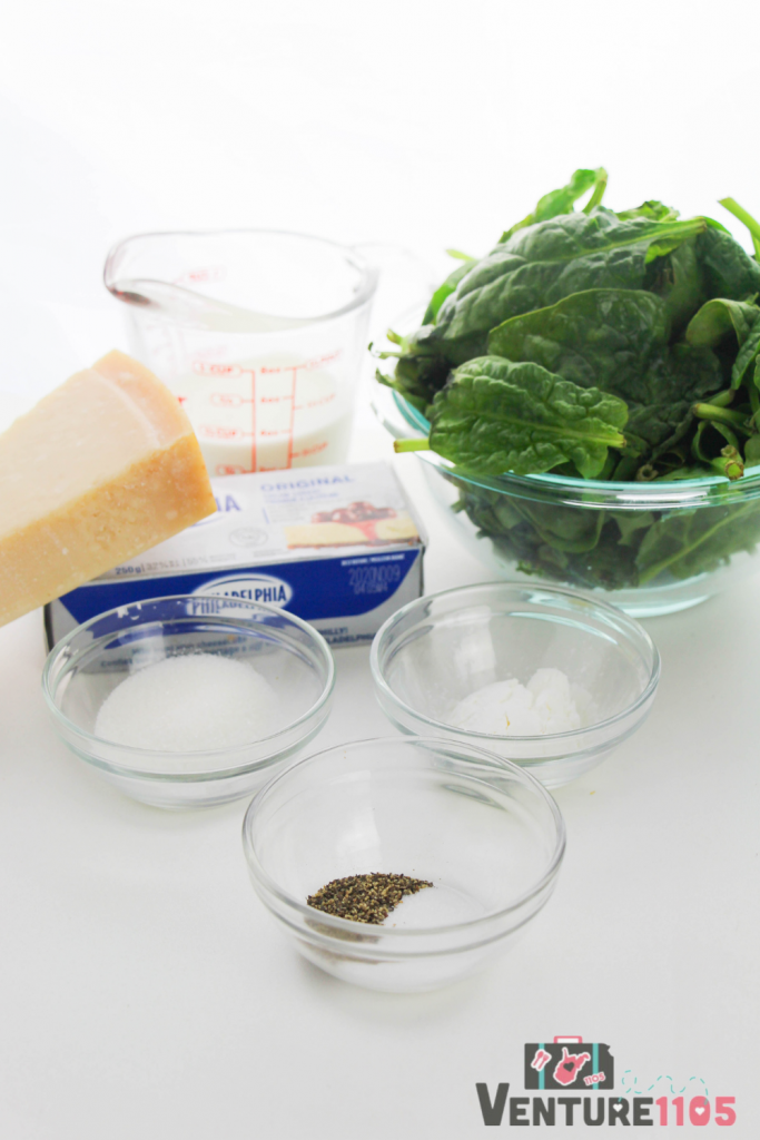 Ingredients for Creamed Spinach 