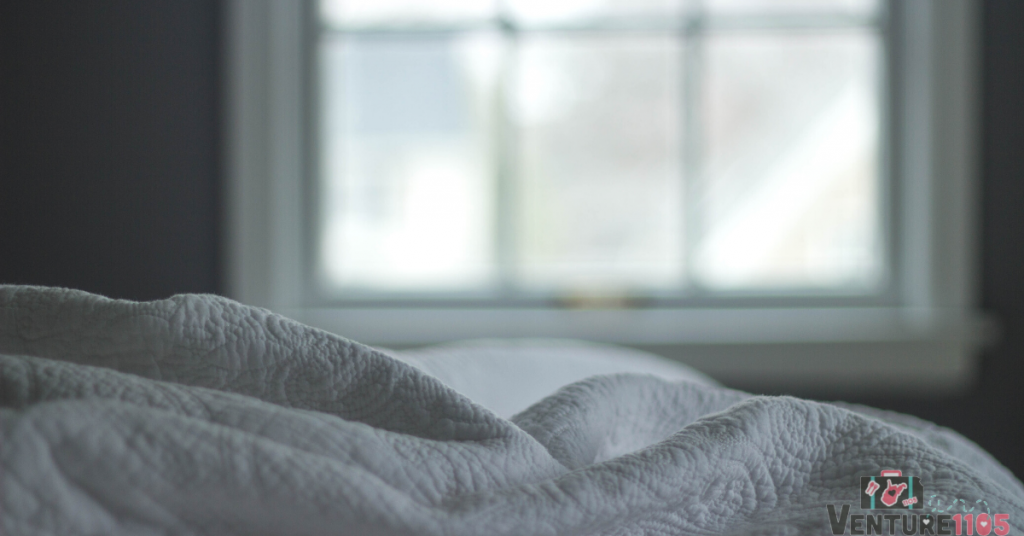 A bed and a window