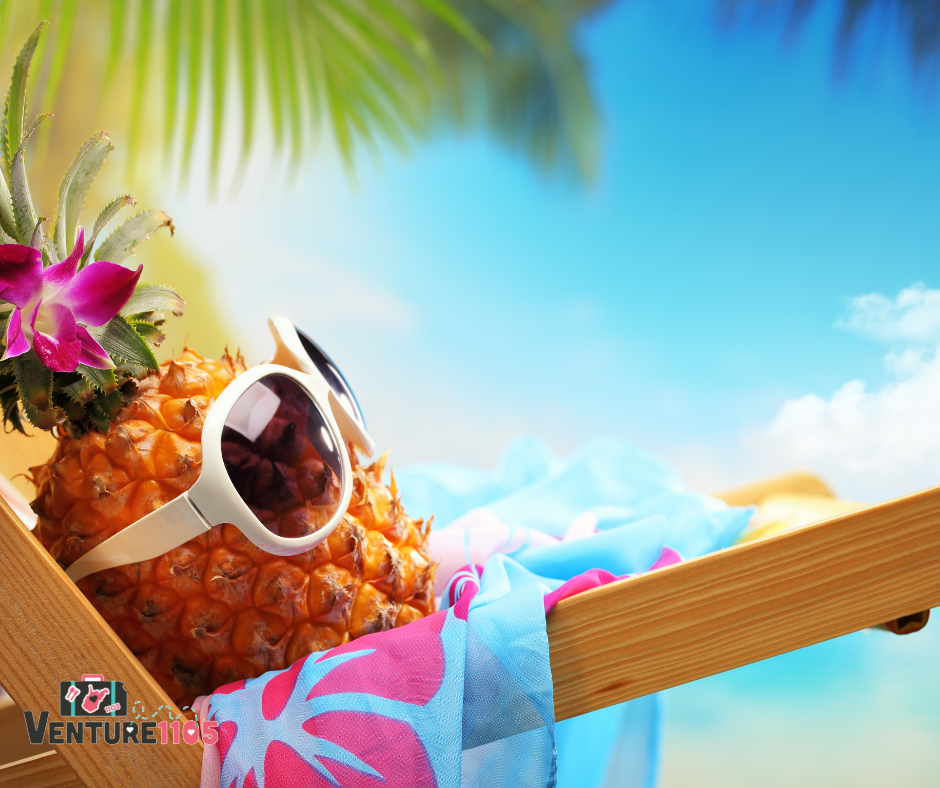 A pineapple with sunglasses