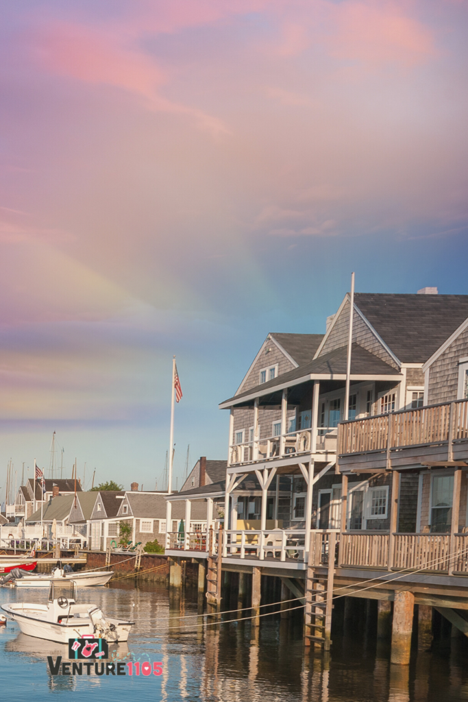 nantucket island at sunset