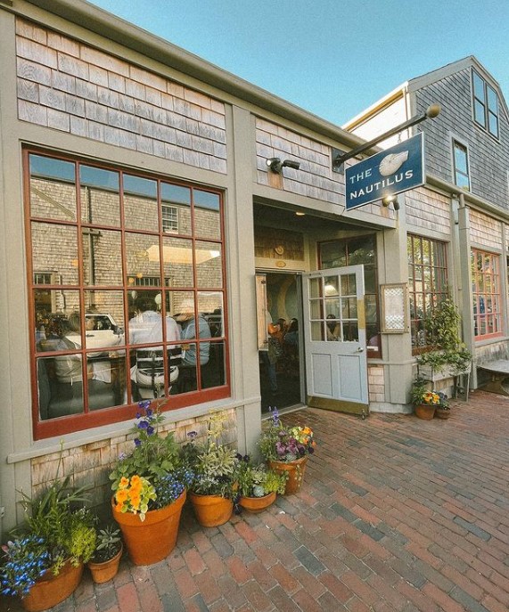 The outside of The Nautilus restaurant in Nantucket