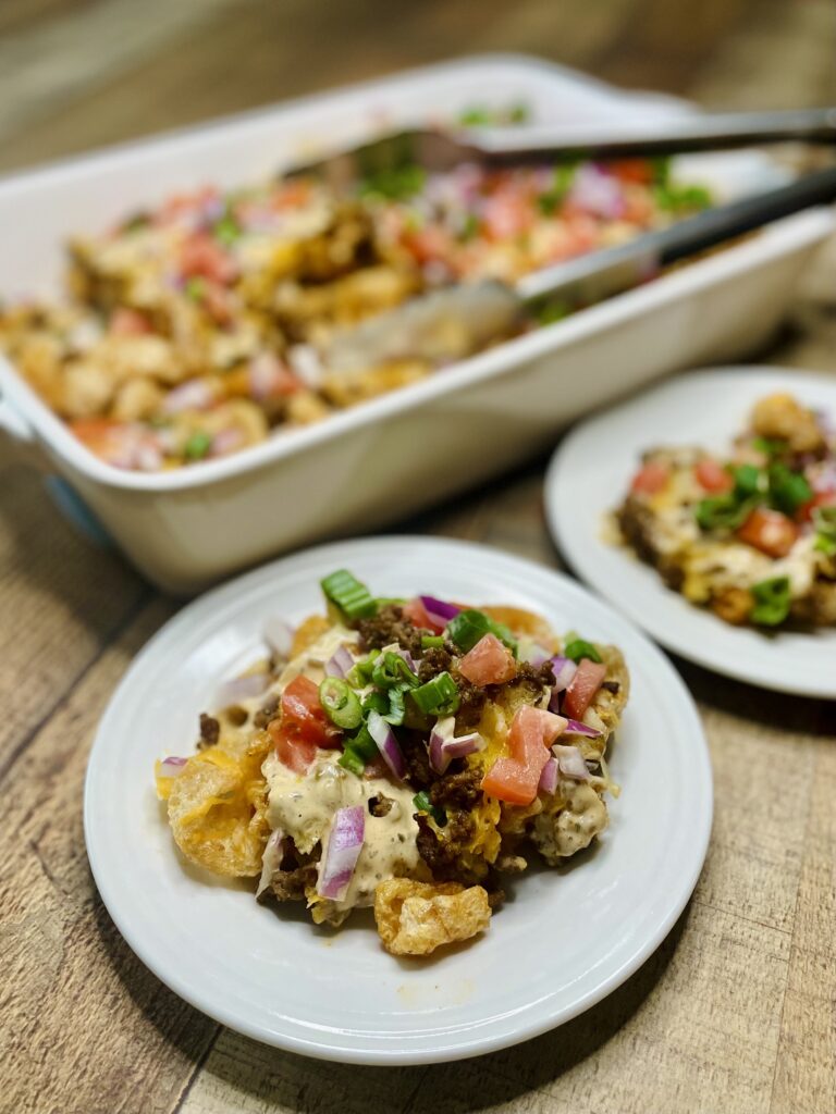 Keto Nachos on a plate 