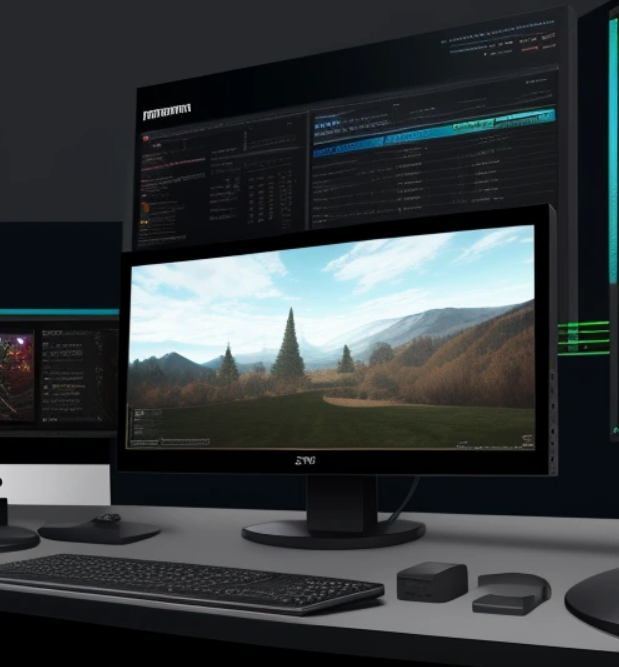 A monitor for a gaming computer 