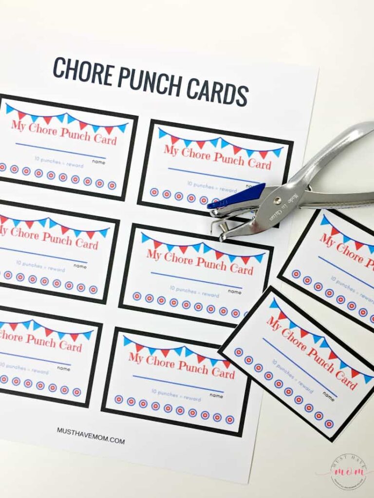 Chore Punch Cards