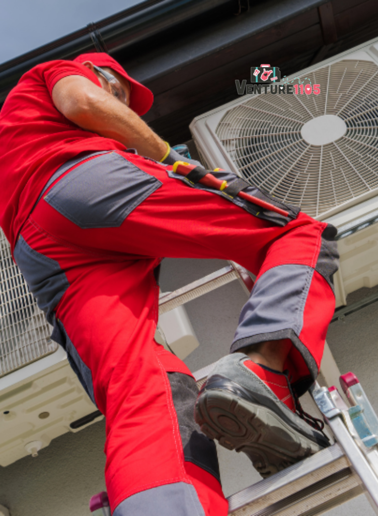Local AC Repair Technician fixing an air conditioner unit 